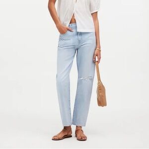 Madewell 90’s Straight Crop Denim Jean in light wash (Fitzgerald) size 33